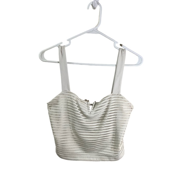 Good American Tops - Good American Ivory Crop Top